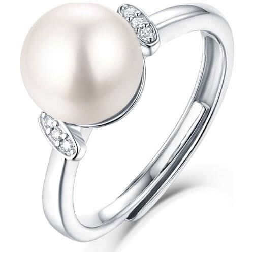S925 Silver Ring Pearl Ring Intimate Guardian Women Fashion Cute Small Ornaments Luxury Gift Adjustable Ring
