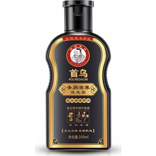 Polygonum Multiflorum Anti-Dandruff Shampoo For Anti Hair Loss Moisturizing Refreshing Oil Control Black Hair Care 200ml