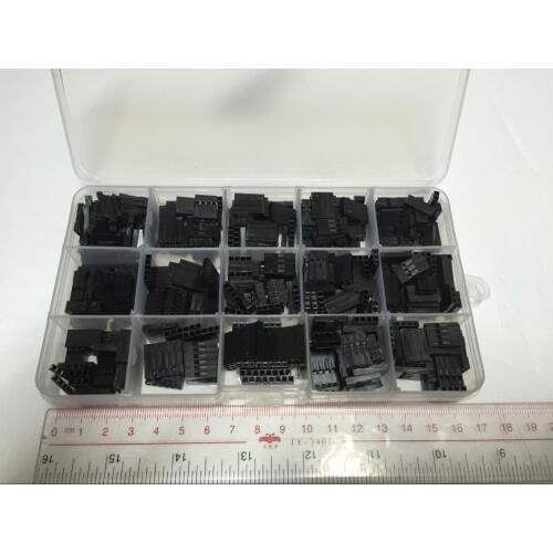 500pcs Dupont sets Kit with box 2.54mm Pitch 2P 3P 4P 5P 6Pin Dupont Housing Plastic Shell Terminal Jumper Wire Connector set