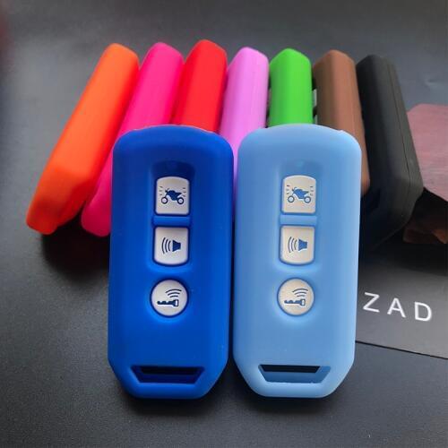 ZAD Rubber key shell set protect silicone motor key cover case for HONDA 2016 PCX 125 adv 150 PCX hybrid motorcycle remote key