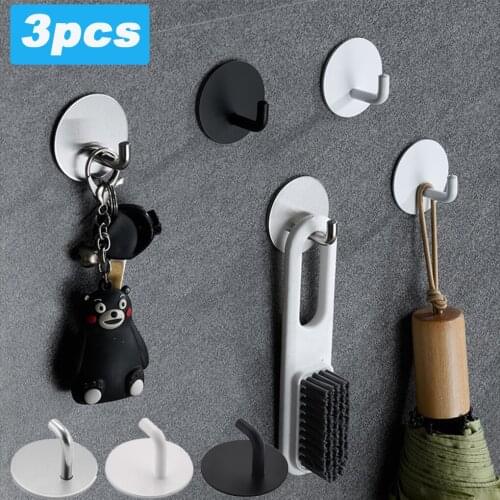 304 Stainless Steel Wall Hook Hangers Door Wall Hook Bathroom Accessories Towel Key Umbrella Kitchenware Storage Hook Hangers