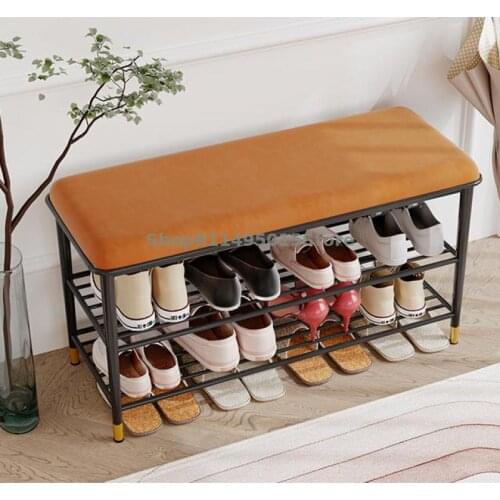 Shoe Changing Stool Wrought Iron Shoe Rack, Creative Shoe Stool At The Door, Shoe Cabinet, Long Sofa, Stool, Shoe Cabinet