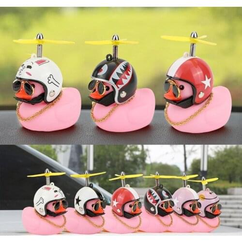 Yellow Duck With Helmet In The Car Cute Accessories For Mercedes Benz W202 W220 W204 W203 W210 W124 W211 W222 X204 AMG CLK