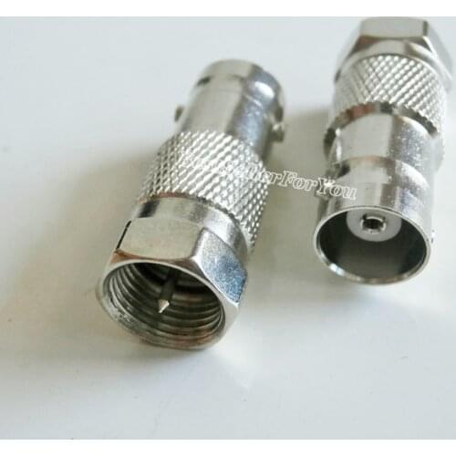 1Pcs F-Connector BNC Adapter F Type Male Plug To Connector BNC Female RF Coax Connector For CCTV NEW
