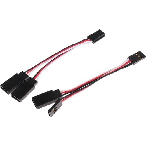100mm Remote Control Toys Y Servo Extension Cable, Male to Female (Pack of 2)
