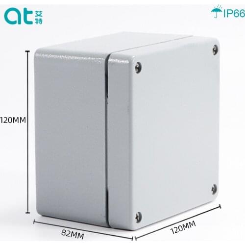 120*120*82MM IP66 Waterproof Die casting Aluminum Junction Box Metal Enclosure Case Custom Box for Circuit Breaker Wiring