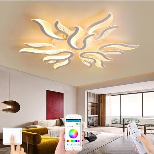 2021 new Nordic LED ceiling lamp modern living room dining room smart APP control ceiling lights bedroom lighting chandelier