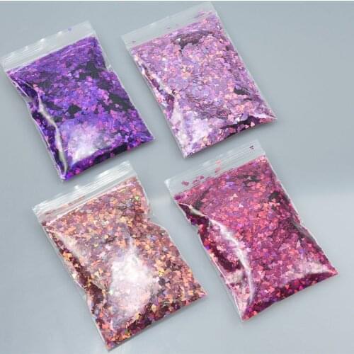 50g/bag Nail Glitter Sequins Heart-Shaped 12-Colors Shinning Paillettes Handmade Nail Art Decorations Ultrathin Manicure* Flakes