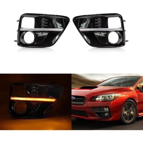 White/Amber Led DRL Daytime Running Lights W/ Turn Signal Lights For Subaru SRX / SRX STi 2015 2016 2017