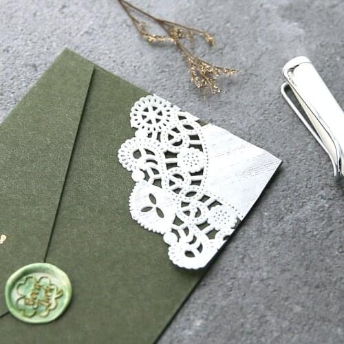 100Sheet/Bag Lace Material Papers Retro Print Tissue Wood Pulp Paper DIY Wrapping Handmade Bookmark Floral Gift Decor Packaging