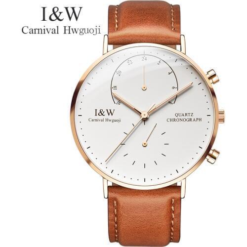Original Carnival New Fashion Casual Luminous Watches Top Brand Luxury Quartz Watch Men Ultrathin Waterproof relogio masculino