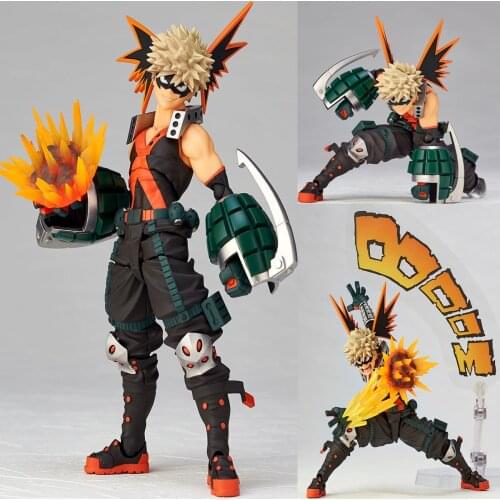 Judai Original KAIYODO Amazing Yamaguchi Revoltech My Hero Academia Bakugou Katsuki Movable PVC Action Figure Model Doll Toys