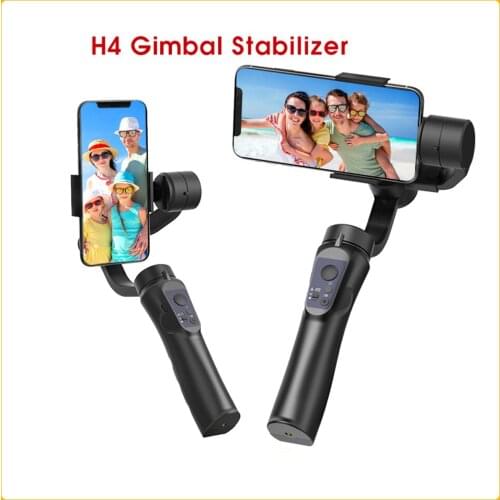 H4 3 Axis Gimbal USB Charging Video Record Support Universal Adjustable Direction Handheld Gimbal Smartphone Stabilizer Vlog
