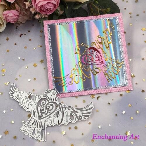 The Birds Follow You Heart Metal Cutting Dies Stencils for DIY Scrapbooking/Photo Album Decorative Embossing DIY Paper Cards