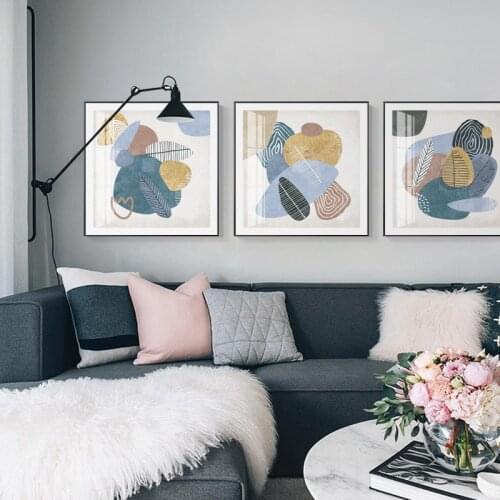 Cartoon Minimalism Geometry Color Blocks Abstract Wall Art Canvas Posters and Prints Painting Modern Wall Picture Kids Bedroom