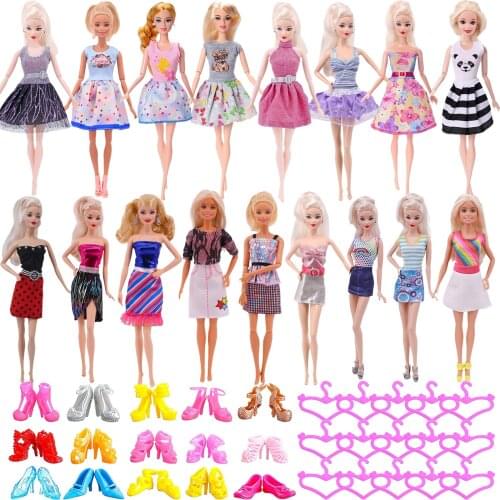 Fashion Barbies Doll Set Beautiful Dress Shoes Hanger For 11.8 Inch Dolls BJD Doll Girls Toy Gift