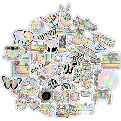 50pcs Gradient Stickers For Photo Album Laptop Adesivos Craft Supplies Scrapbooking Material Christmas Sticker Happy Planner