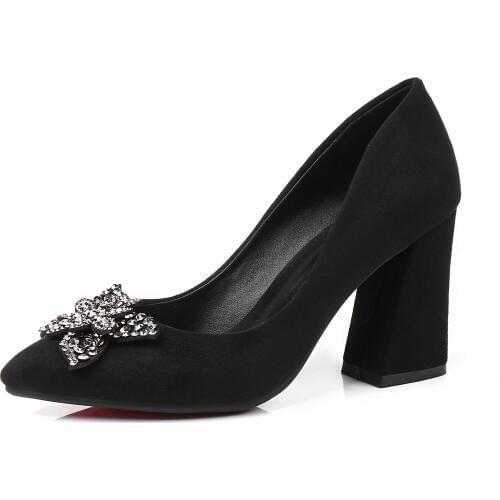 New fashion high diamond flower with shallow mouth pointed 33-48 super bride shoes of 1839 small yard