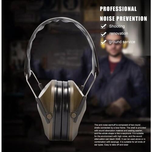 Learning Sport Anti-noise Hunting Protect Headset Shooting Ear Protector Earmuff for Personal Ear Healthy Protection Part