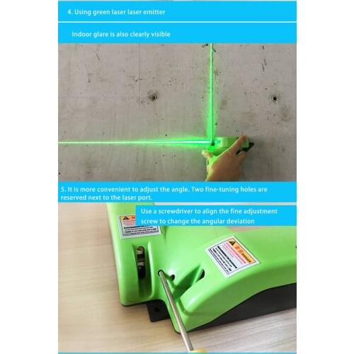 Green laser rechargeable 90 degree laser ruler Right angle ground line Green level / level / 90 degree angle line