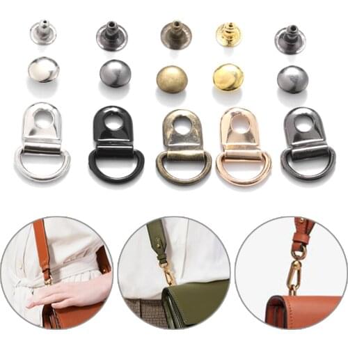 10 Sets D Ring Buckle for Repair Bags Hiking Climbing Boots Practical Repair Buckles DIY Craft Bag Metal Decorative Accessories