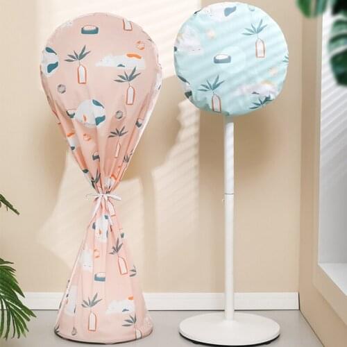 Fan Dust Cover Cartoon PEVA Washable Electric Fans Protector Dust-proof Standing Round Fans Cover Two Size Home Supplies