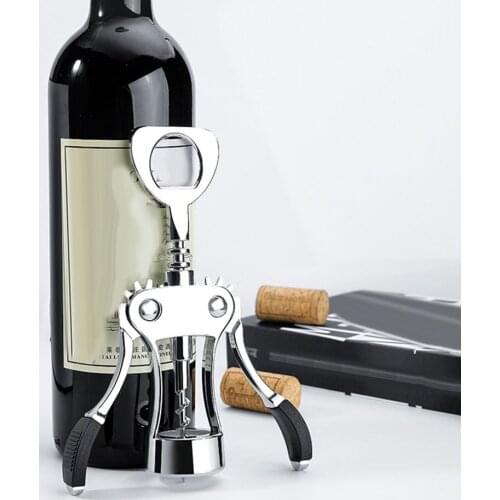Manual Wine Opener Zinc Alloy Premium Wing Corkscrew Wine Bottle Opener Multifunctional Bottles Opener
