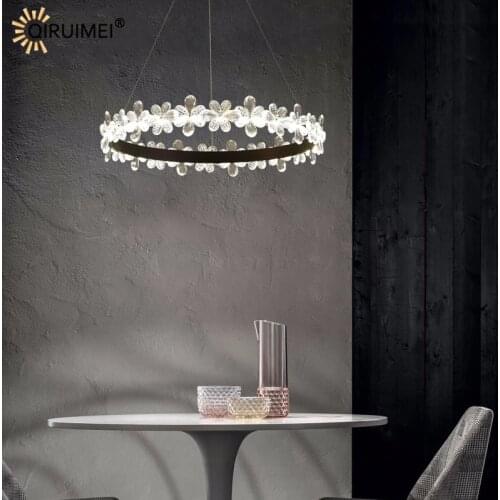 Crystal New Modern LED Chandeliers Lights Living Dining Room Bedroom Villa Hall Home Iron Aluminum Lamps Indoor Hanging Lighting