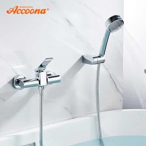 Accoona Bathroom Bathtub Faucet Modern Black Single Handle Hot and Cold Water Faucet A80122 A80122F