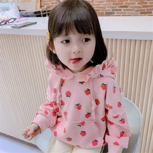 Girls' Sweatshirts Babys Kids Coat 2021 Elegant Spring Autumn Top Toddler Pullover Beach Overcoat Outdoor Cotton Childrens Clo