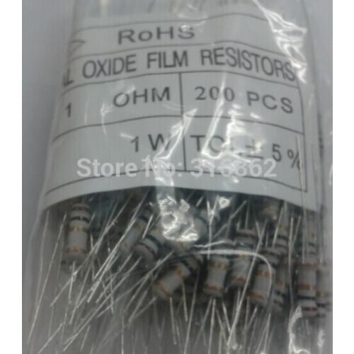 1W 1R 1W 1OHM Carbon Film 5% 500pcs/LOT Free shipping