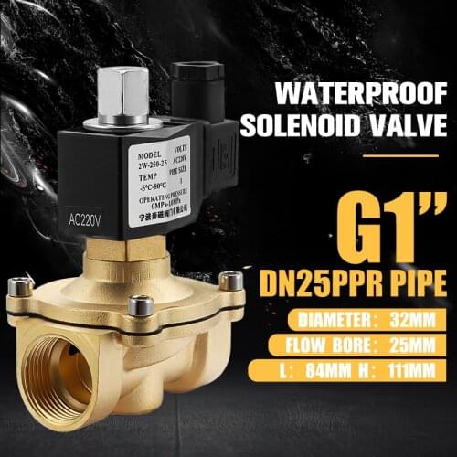 AC220V G1/2" G3/4" G1" Outdoor Waterproof Solenoid Valve Water Valve Switch Valve Air Valve Drainage Anti-Fog IP65 Fully Enclose