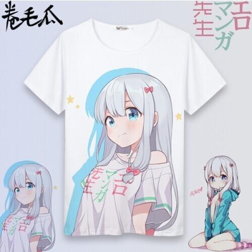 Unisex Anime Eromanga Sensei Izumi Sagiri Cartoon Funny Short Sleeves Costume Women Men Couples Creative Halloween Souvenir