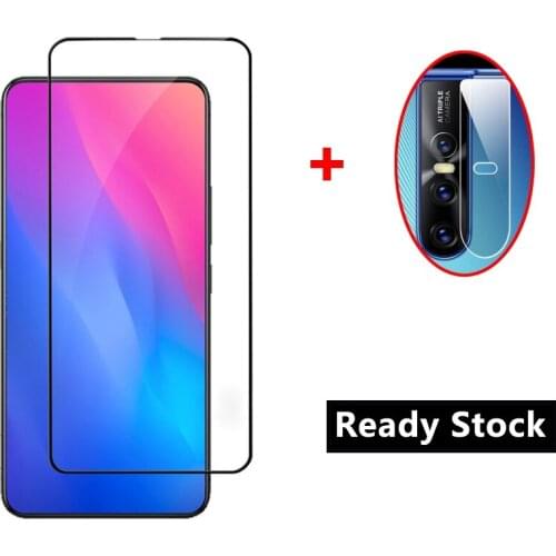 Vivo V15 V17 Pro Tempered Glass Full Coverage Ultra HD Clarity For VivoV15 VivoV17 Pro Tempered Screen Protector + Lens Film