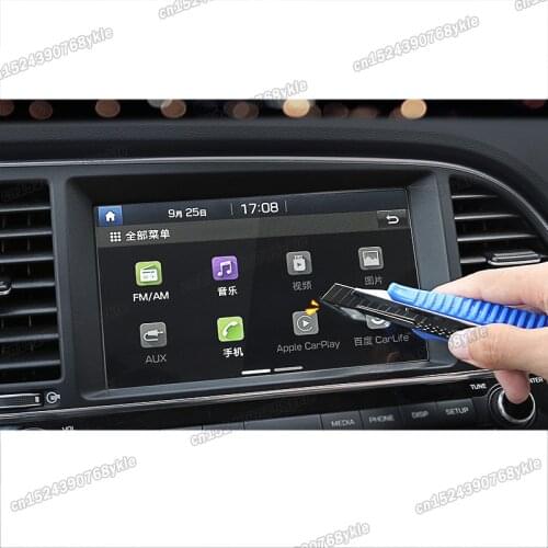 Lsrtw2017 car GPS navigation screen anti-scratch protective toughened film for hyundai elantra 2018 2019 2017 2016 2015 2014