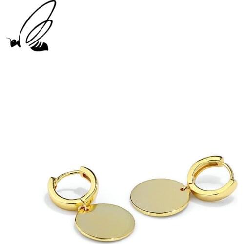 SSTEEL 925 Sterling Silver Hoops Earrings Gold Huggie Earings Fashion Simple Circle Drop Gift For Women Wedding Fine Jewelry