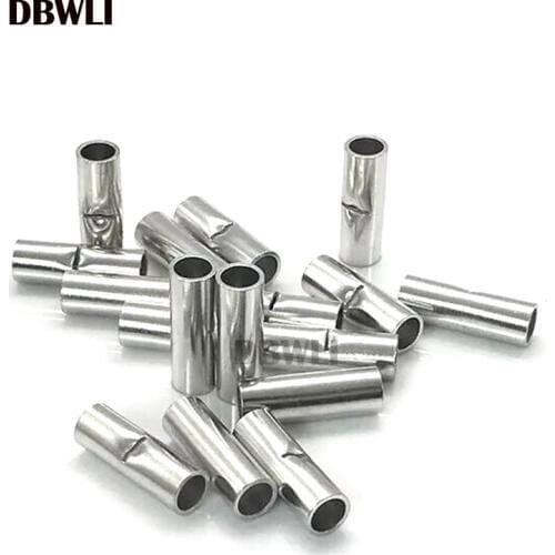 1000PCS 26-10 AWG BN0.5 BN1.25 BN2 BN3.5 BN5.5 Pure Copper Tinned Splice Non-Insulated Butt Connector Crimp Terminal Wire Bare