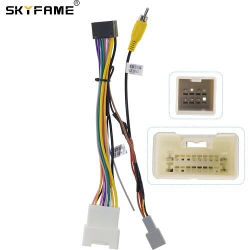 SKYFAME 16Pin Car stereo Wire Harness For MITSUBISHI Outlander Xpander Mirage Power cables