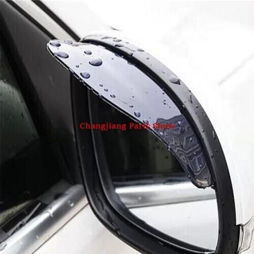 2pcs/set PVC Car Rear view Mirror sticker rain eyebrow weatherstrip auto mirror Rain Shield shade cover protector guard