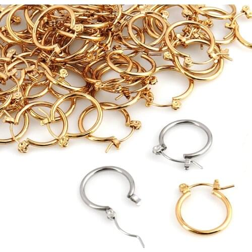 5pcs Stainless Steel Open Earring French Earring Hooks Base Drop Earring DIY Dangle Earring Jewelry Making Supplies Accessories
