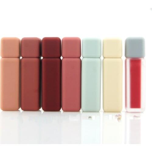 50pcs 6ml Rubber Square Lip Glaze Tubes Lip Gloss Tube Empty lipblam Tube Lip Gloss Bottle Plastic cosmetics packaging wholesale