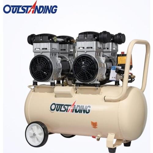 750W*2-50L Silent air compressor air pump oil-free small air compressor woodworking paint portable air pump