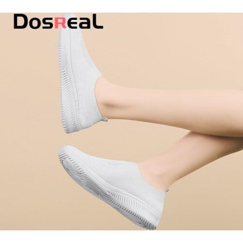 Dosreal Women Fashion Sneakers Women Slip on Casual Flats Shoes Women Shoes Sock Sneakers Female Air Mesh Sneakers