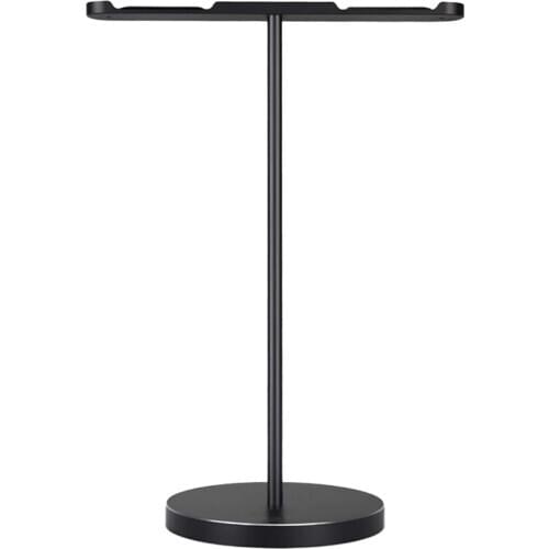 Dual Aluminum Headphones Stand Holder-Showcase with Solid Heavy Base and Fits for PS4 Gamer Headsets and All Headphones