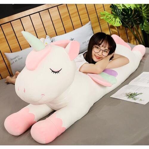 Hot Cushions Pillow For Sofa Colorful Pegasus Pillow Angel Unicorn Plush Toys Dolls For Kids Birthday Gift Valentines Day Gifts