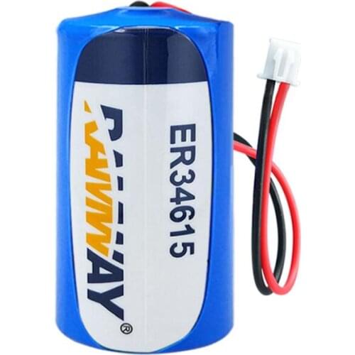 2PCS Lithium battery ER34615 D type 3.6v19000MAH with plug