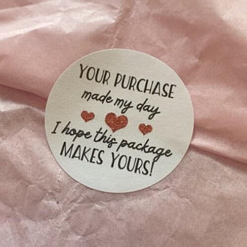 Small business thank you stickers. Made my day labels. Happy mail, Personalize Social Media Stickers, Order Package Lables