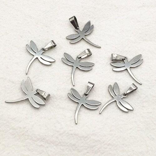 New arrival!23x17mm100pcs Stainless Steel Dragonfly Charm for Handmade Necklace bracelet DIY Parts Jewelry Findings & Components