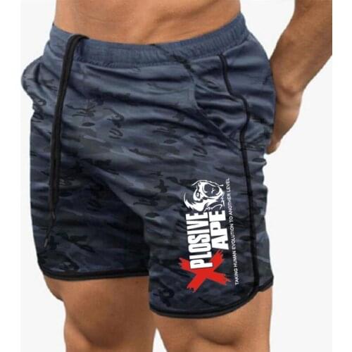 New Men Fitness Bodybuilding Shorts Man Summer Workout Male Breathable Mesh Quick Dry Sportswear Jogger Beach Short Pants