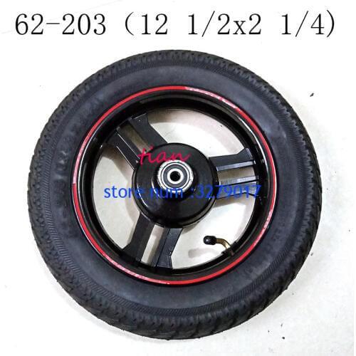 Free Shipping 12 1/2x2 1/4 Tire Wheel Hub Rim for Electric Scooter Folding Bicycle Inner Tube Outer Tube Explosion-proof Tires